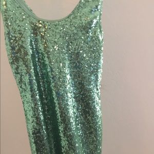 Sea green dress